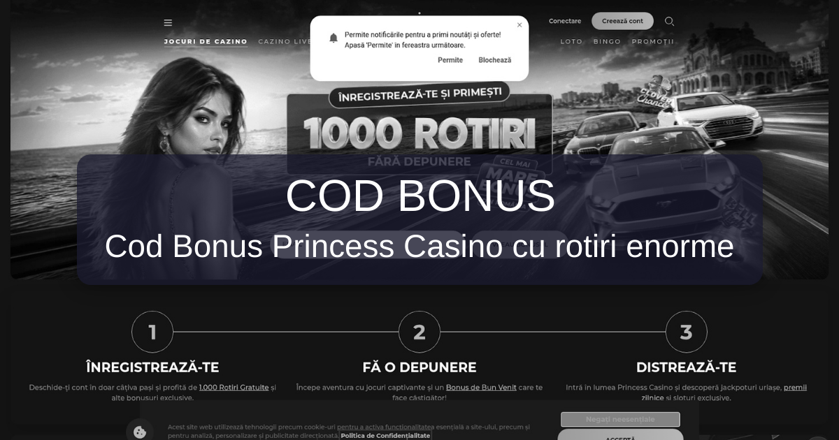 Princess Casino Cod Bonus 2026 - Recenzie de Încredere România